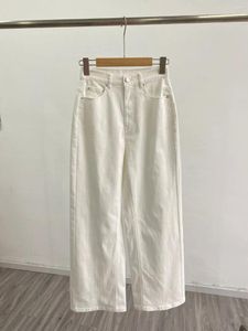 Pantalons pour femmes 2024 Printemps Femmes Mode Jeans blancs de haute qualité