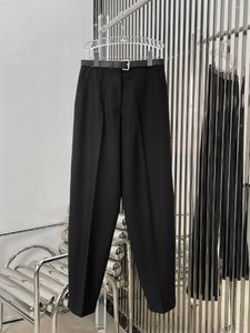 Pantalon féminin 2024SS Spring Femmes Black Laine Bouche droite de haute qualité pour les femmes DDXGZ2 3.28