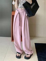 Pantalon féminin Alien Kitty Pink High TAILLE SLIME FEMMES LAG LAG LOBE 2024 Été décontracté Street-strewear minimaliste