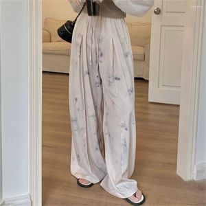 Pantalon femme Alien Kitty imprimé décontracté fleurs femmes été Vintage ample taille haute 2023 rue OL Mujer pantalon de nettoyage