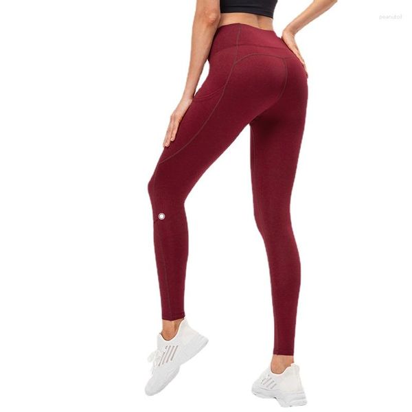 Pantalones de mujer otoño e invierno más pantalones de terciopelo cálido cintura alta bolsillo ajustado entrenamiento para correr