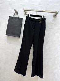 Pantalon féminin automne et hiver tout le pantalon de jambe droite à cravate noire doit entrer particulièrement une bonne collocation