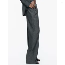 Frauen Hosen Herbst Vintage Solide Mode Frühling Lose Streetwear Koreanische Weibliche Boden Hosen Pantalones Ästhetische Kleidung