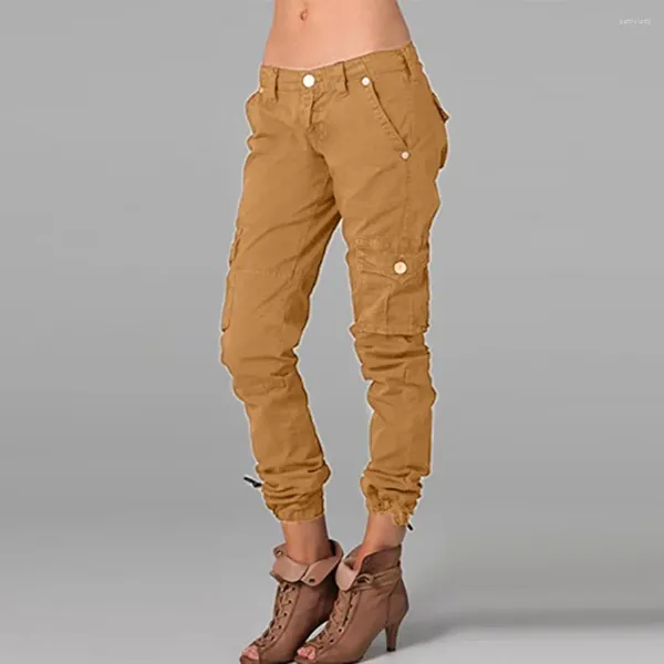 Pantalones de mujer Otoño Pantalones de mujer Media altura Apertura de pierna Monos atados Joggers Pantalones de chándal Cargo Vintage Ropa femenina Ropa de calle