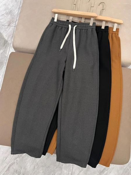 Pantalones de mujer B/C marca italiana de alta calidad sueltos de gran tamaño acolchados cálidos cintura elástica de lujo Casual Banana mujeres
