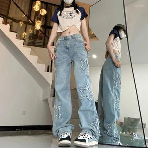 Damesbroek Baggy Jeans Y2k Dames Koreaanse stijl 2024 Zomer Recht Wijde pijpen Hoge taille Vrouw Losse denim broek Jaren '90 Vintage kleding