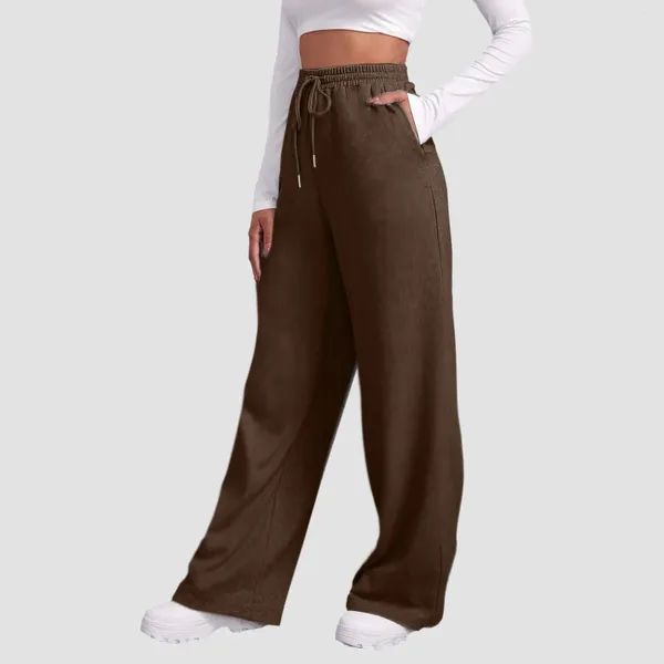 Pantalones De Mujer Baggy Mujer Moda Puro Cómodo Pierna Recta Suelta Elástico Pantalón De Chándal Personalidad Al Aire Libre Mujeres Bragas Algodón Hipster