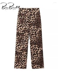 Pantalones de mujer Blingblingee 2024 Summer Leopardo Impreso Mujeres Tobillo de la cremallera Alta cintura heterosexual pantalones femeninos Y2K