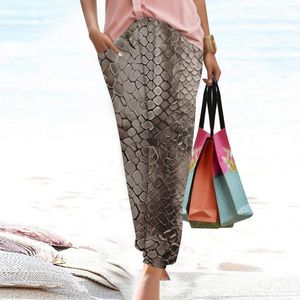 Pantalons pour femmes Business Casual Women Dress For Print Sarouel Pantalon Slip On Boho Beach Sweats