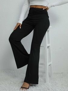 Pantalon féminin Capris 2024 Spring New Slim Fit Perte de poids pur noir français Smart Bell Femme Nettoyage Q240508