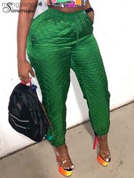 Damesbroek capris herfst mode groene broek vrouwen plaid naadloos trekkoord midden taille magere katoenen bodems casual warme kleding vrouwelijk T230509