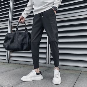 Pantalon Femme Capris Noir / Gris Été Cheville Longueur Slim Fit Casual Mince Harem Pantalon Homme Vêtements Streetwear Hip Hop Joggers Pantalon Homme 36-28 230301