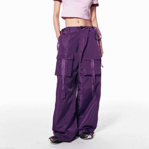 Pantalons pour femmes Capris Cargo Pants Vêtements pour femmes High Street Vintage Hip Hop Pantalons de survêtement Femmes Pantalons Casual Straight Loose Pantalons Femmes