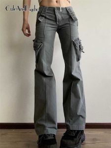 Pantalon Femme Capris Cuteandpsycho Taille Basse Y2K Vintage Jeans Mignon Esthétique Des Années 2000 Streetwear Chic Denim Pantalon Femmes Rétro Harajuku Tenues L230310