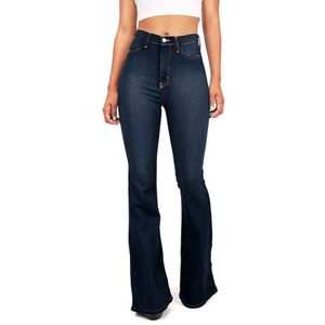 Pantalon pour femmes Capris Denim Jeans pour femmes plus taille haute taille de rotule