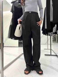 Pantalons pour femmes Capris Designer Marque 2023 Début du printemps Nouvelle mode Sangle polyvalente Denim Shirt Top UO8R
