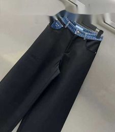 Pantalones de mujer Diseñador de capris Diseñador empalmado Pantalones casuales Estilo de la versión coreana La tendencia muestra un aspecto delgado y occidentalizado