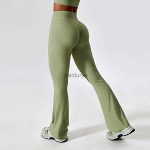 Damesbroeken Capri Mode Sportieve uitlopende legging Dames voor Gym Yoga Kleding Scrunch Legging Broek Raises Butt Dames Fitness Dansbroek Groen YQ231213