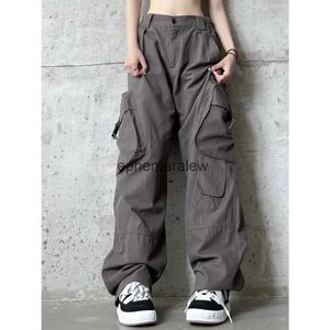 Pantalons pour femmes Capris Hip Hop Multi Pocket Loose Salopette Hommes Femmes Nouveau Y2k Mode Casual Ins American Retro Casual Pant Pantalon large Pantalon Streetwearephemeralew