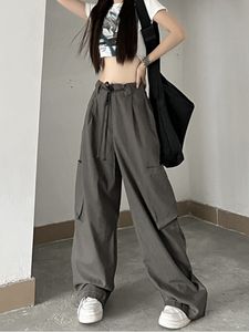 Damesbroek capris houzhou gotische punk parachute broek vrouwen y2k harajuku techwear zakken witte vrachtbroek vrouwelijke jogging zweetbroek grunge 230222