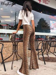 Damesbroek Capris Hugcitar High Taille Leopard Print Flare Leggings Autumn Winter Women Fashion Sexy Bodycon Trousers Club Pants 230316