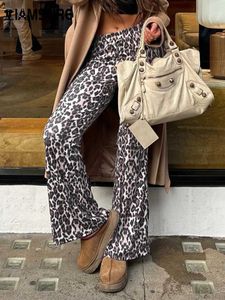 Pantalon féminin Capris iamsure Sexy Leopard Pattern Flash Pantal