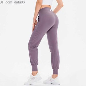 Pantalons pour femmes Capris Lulus aligner leggings Femmes Neuvième Pantalon Courir Fitness Joggers Doux Taille Haute Élastique Casual Pantalon De Jogging 5 Couleurs Citrons Designer Z230805