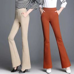 Pantalones de mujer Capris Oficina de la Oficina Sólida All-Match Loose Fnare Pants Spring Autumn New Korean Fashion Profesion
