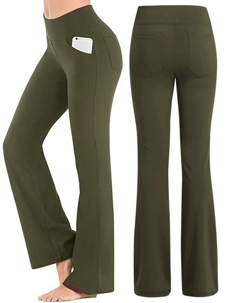 Pantalons femme Capris Ogilvy Mather solide élégant femme dame femmes jambes pantalon Palazzo évasé large tueur taille haute OL dames carrière pantalons longs 231208