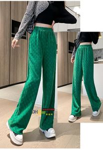 Damesbroek capris plaid vrouwen casual chic oversized losse wide been broek ins retro tieners harajuku hiphop all-match streetwear