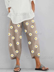 Pantalon féminin Capris plus taille 2023 Nouveau pantalon à pois élastique pour femmes