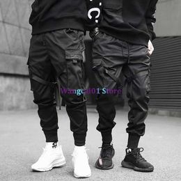 Pantalons pour femmes Capris Rubans Har Joggers Hommes Pantalon Cargo Streetwear 2023 Hip Hop Poches Décontractées Pantalon De Survêtement Ma Harajuku Mode Pantalon