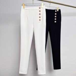 Damesbroek Capri Lente en herfst 2024 nieuwe kwaliteit strakke casual broek zwart-witte basis met alle kleuren