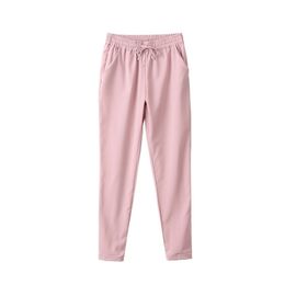 Pantalons pour femmes Capris printemps pantalons pour femmes sarouel sept couleurs taille élastique à lacets produit décontracté 220923
