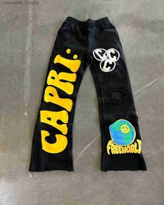 Pantalon féminin Capris Streetwear ProjectCapri Pantalons Sports Pantalons 2024 Nouveaux femmes Y2K TREND HARAJUKU HIP HOP FASHIQUE PUNK ROC