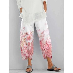 Pantalon féminin Capris Pantalon imprimé floral décontracté d'été