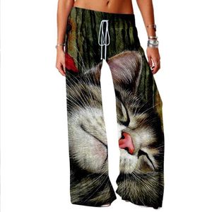 Pantalon féminin Capris Summer Spring Cat Pantal
