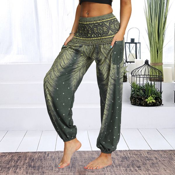 Pantalons pour femmes Capris Trend Boho Loose Pantalons pour femmes Casual Hippy Pantalons Baggy Aladdin Sarouel Pantalons de yoga Cozy Yoga Leggings pantalones de mujer 230719