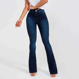 Pantalon féminin Capris Vintage Denim Womens Skinny Jeans Mid Waist Pantal