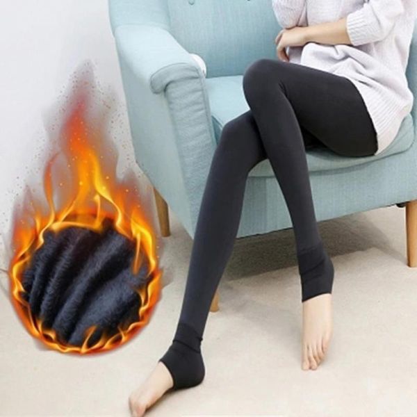 Pantalon femme Capris hiver Leggings femmes velours polaire doublé mince taille haute maigre Leggins thermique chaud Legging vêtements 2023