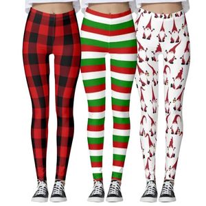 Damesbroek capris vrouwen fitness leggings Kerst Custom Snowman Santa Claus Gedrukte sportkleding Girl High Taille Push Up Leggins Pantal