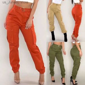 Pantalon féminin Capris Femmes Armée militaire Grn Pantalon de cargaison Long Cargo Ladies Pantalons Casual Combat Cool Pantal