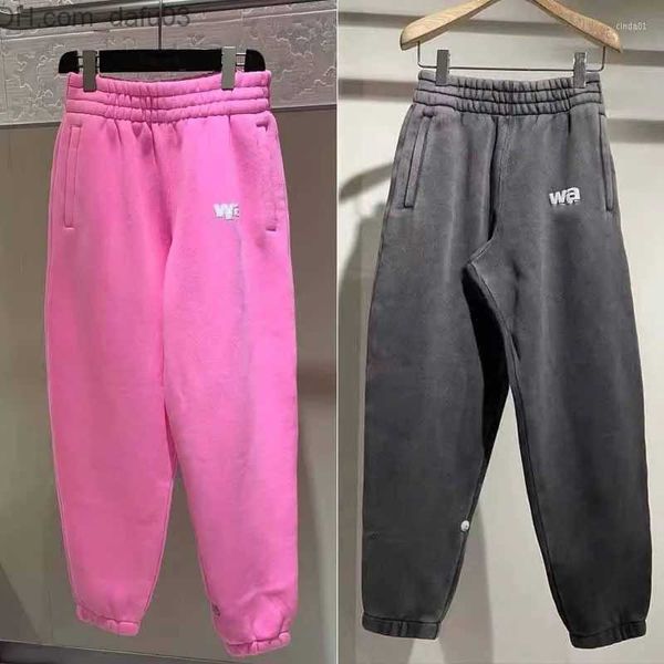 Pantalons pour femmes capris pantalons pour femmes automne et hiver femmes taille élastique en peluche décontracté pantalons de survêtement lâches leggings pantalons usés sweats Z230805