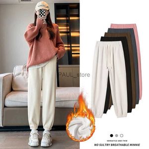 Damesbroeken Capri Dames Warm Winter Pluche Dikke Kasjmier Corduroy Broek Vrouwelijke Casual Koreaanse stijl Joggingbroek Losse Harem Lange Broek JoggersL231211