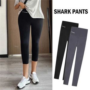 Damesbroek capris dames fitnesshaai zevenpunts been casual high taille fiets been ademende yogabroek strakke en strakke benen y240422