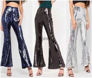 Pantalon féminin Capris Pantalon de paillettes pour femmes avec pantalon à paille