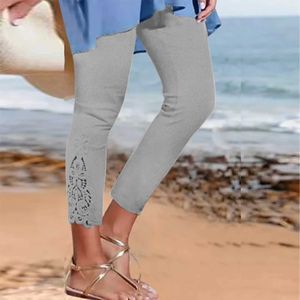 Pantalon pour femmes Capris Pantalon de longueur pour femmes en dente