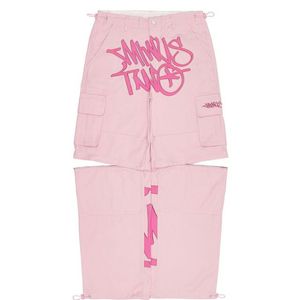 Damesbroeken Capri Womens Minus Two Cargo Y2k Broek Roze Hip Hop Letter Gothic Oversized Baggy Broek Harajuku Wijde Pijpen Broeken Street chic 947 31712