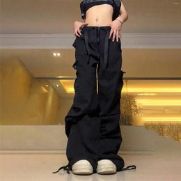 Pantalons Femmes Cargo Femmes Tendance De La Mode Personnalisé Avant-Garde Cool Casual Fille Lâche Taille Haute Taille Large Lanterne Y2k Pantalon De Survêtement
