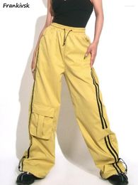 Pantalon féminin Cargo Femmes Loissine Streetwear Baggy Astoft Unhet Aesthetic Silo Viroly European Style TECHWEAR FONCTIONNEL